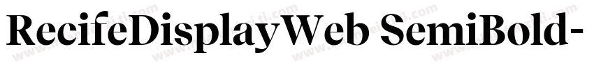 RecifeDisplayWeb SemiBold字体转换